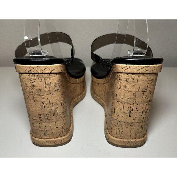 Nine West Women's Rapps High Platform Wedge Sandal Smoke Black SIZE 9‎ - Picture 4 of 6